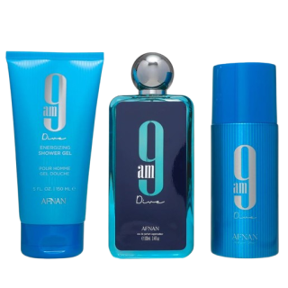 Afnan 9 AM Dive SET - EDP U 100 ml + shower gel 150 ml + deospray 150 ml
