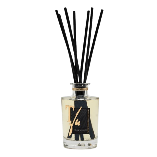 DOLCE VANIGLIA STICKS ML.100 HOME FRAGRANCE-TFU (8 Black Bamboo Sticks cm.20 included)