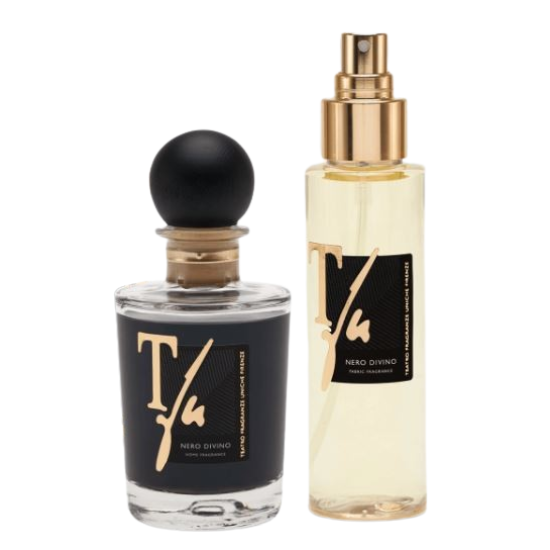 GIFT BOX NERO DIVINO STICKS ML.100 HOME FRAGRANCE+SPRAY ML.100 FABRIC FRAGRANCE