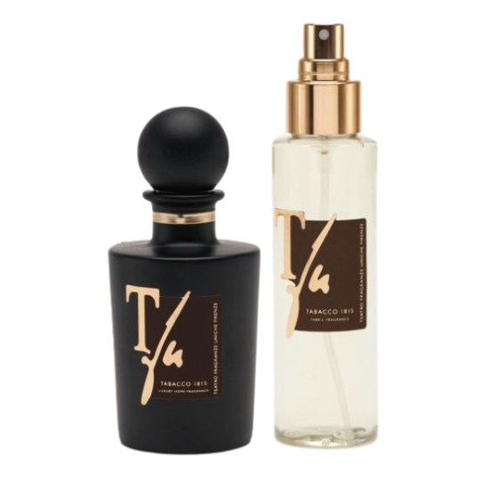 GIFT BOX TABACCO 1815 STICKS ML.100 HOME FRAGRANCE+SPRAY ML.100 FABRIC FRAGRANCE