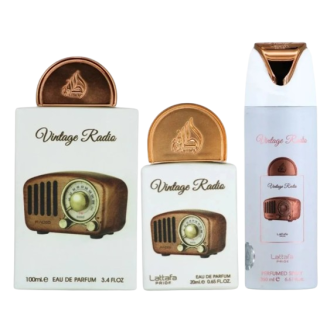 Lattafa Vintage Radio gift set - EDP 100 ml + EDP 20 ml + deospray  200 ml