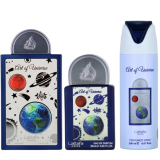 Lattafa Art of Universe gift set - EDP 100 ml + EDP 20 ml + deospray  200 ml