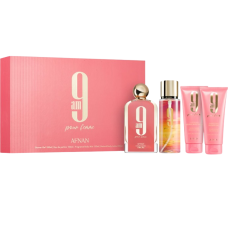 Afnan 9 AM Pour Femme SET-EDP 100ml+shower gel 100ml+body mist 150ml+body lotion 100ml