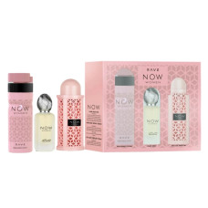 Lattafa Rave Now Women gift set - EDP 100 ml +Hair Mist 50 ml + Perfumed Spray 200 m