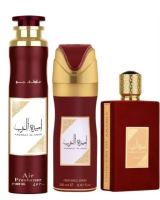Asdaaf Ameerat Al Arab gift set - EDP 100 ml + Perfumed Spray 200 ml +Room Freshener 300 ml