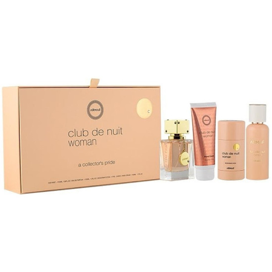 Armaf Club de Nuit Woman SET-EDP 30 ml +hairmist 55 ml +deostick 75 g + hand cream 50 mI Armaf Club de Nuit Woman SET-EDP 30 ml +hairmist 55 ml +deostick 75 g + hand cream 50 mI