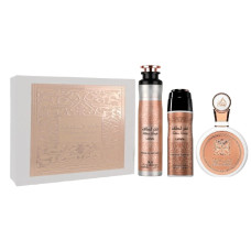 Lattafa Fakhar Woman gift set - EDP 100 ml + Perfumed Spray 200 ml + Room Freshener 300 ml